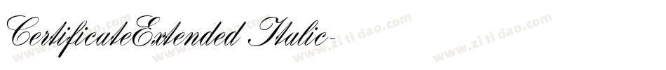 CertificateExtended Italic字体转换
